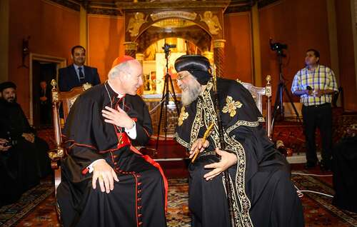 Kardinal Christoph Schönborn und der Koptisch-orthodoxe Papst-Patriarch Tawadros II. / kathbild.at / Magdy Gerges, Franz Josef Rupprecht Kardinal Christoph Schönborn und der Koptisch-orthodoxe Papst-Patriarch Tawadros II.